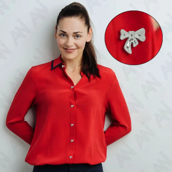 Bow Style Shirt Metal Buttons | 15mm