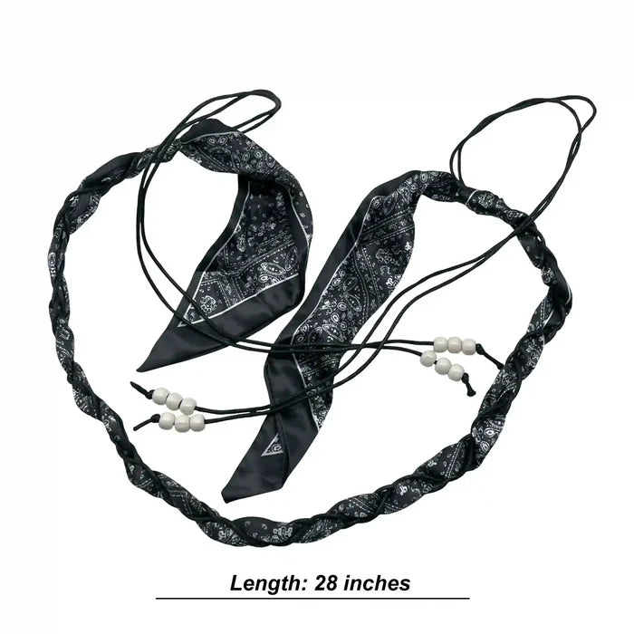 Braided Bandana Scarf Belt