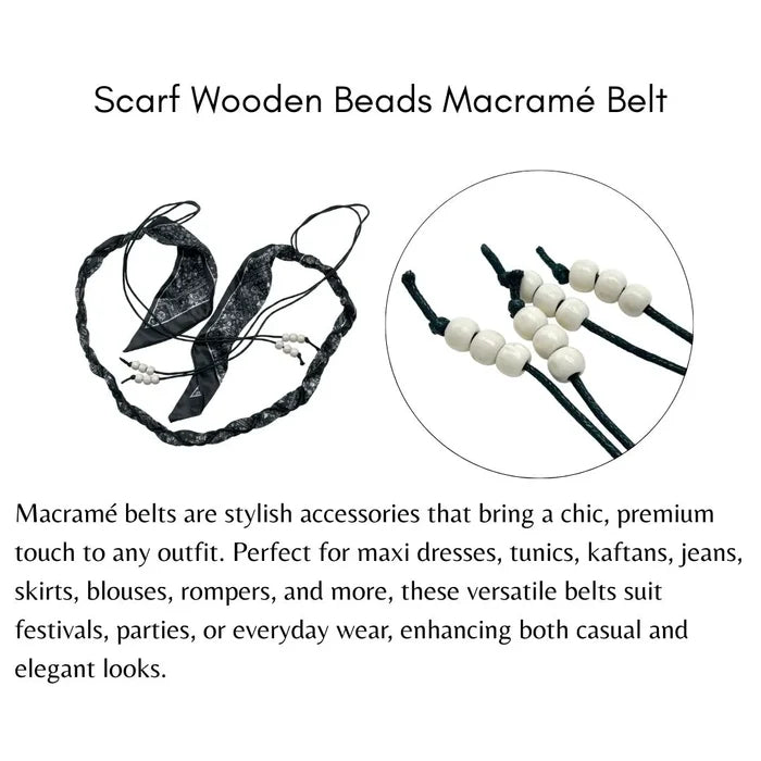 Braided Bandana Scarf Belt