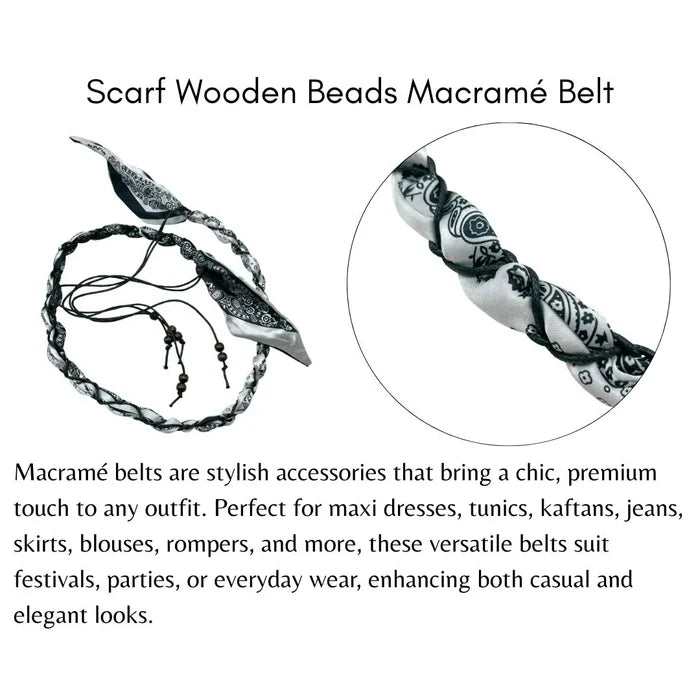 Braided Bandana Scarf Belt