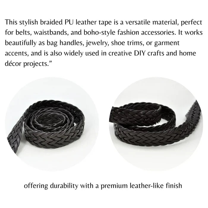 Braided Leather Lace Tape
