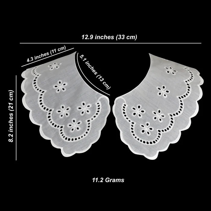 Ani Accessories broderie anglaise collar applique with intricate embroidery for dresses kurtis and blouses