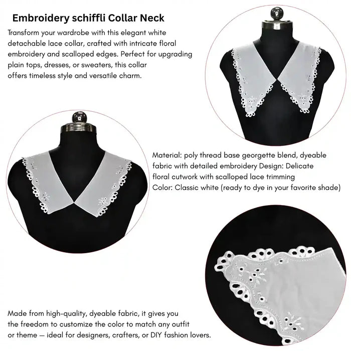 Broderie Anglaise V-Neck Trim