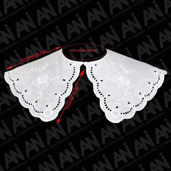 Designer Broderie Neckline Anglaise Collar from Ani Accessories for chic garment enhancement and layering