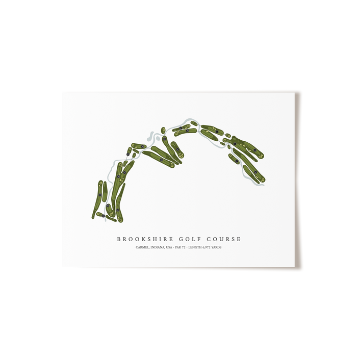 Brookshire Golf Course | Golf Course Map | Unframed