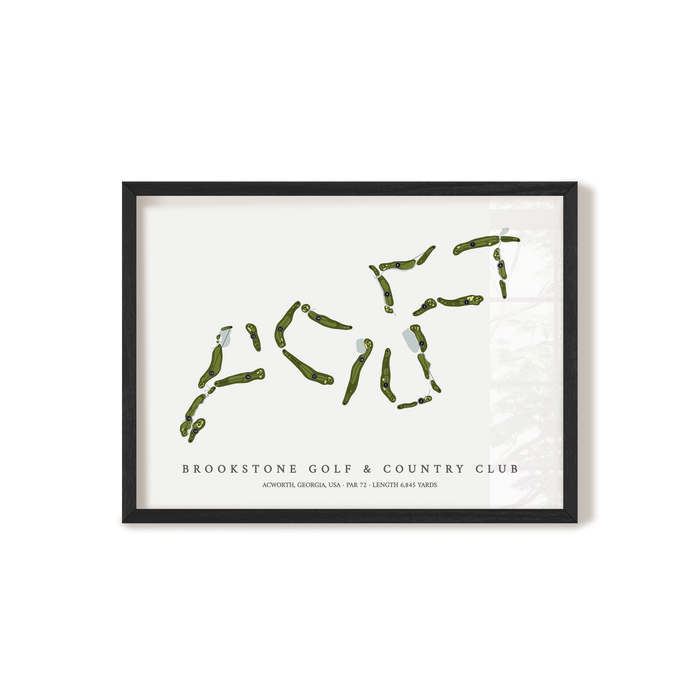 Brookstone Golf & Country Club | Golf Course Print | Black Frame
