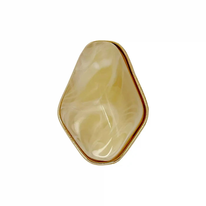 Brown Amber Marbled Metal Buckle