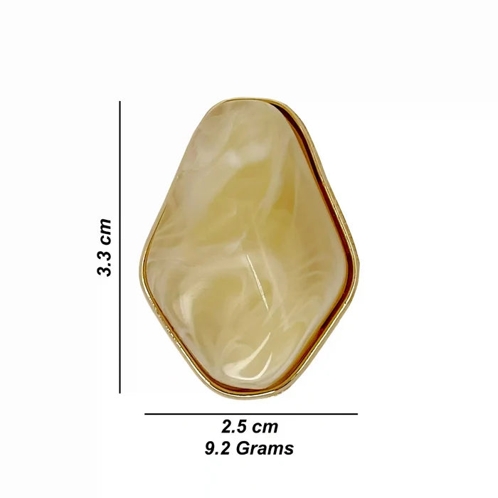 Brown Amber Marbled Metal Buckle