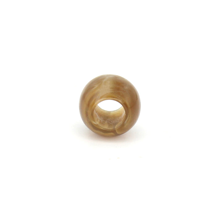 Brown and White Marbled Beads