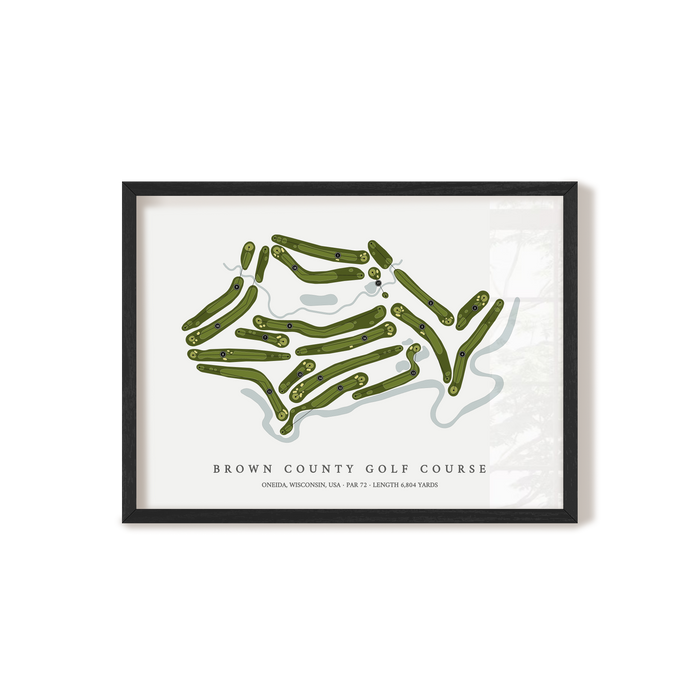 Brown County Golf Course | Golf Course Map | Black Frame