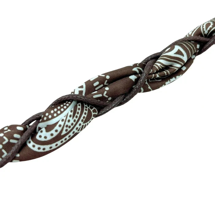 Brown Scarf Wooden Bead Macramé Belt