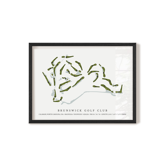 Brunswick Golf Club | Golf Course Map | Black Frame