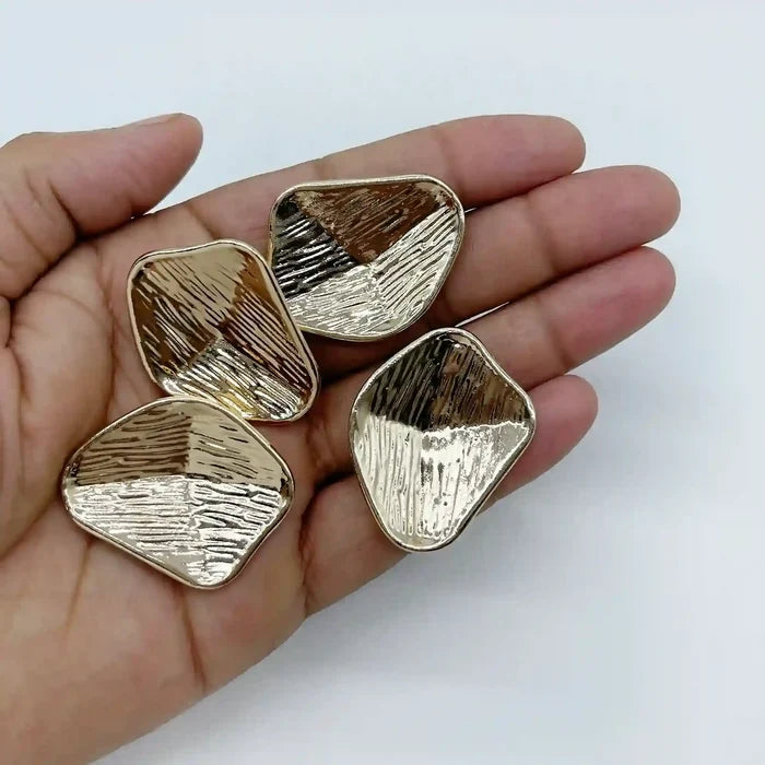 Brushed Geometric Shield Button
