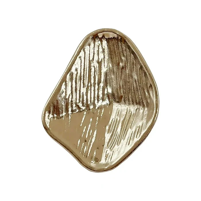 Brushed Geometric Shield Button
