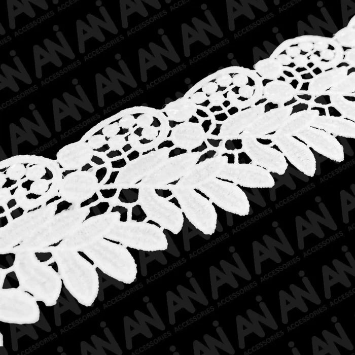 Bunch of Leaves Style Floral Sequins Lace Trim | 2 Meter