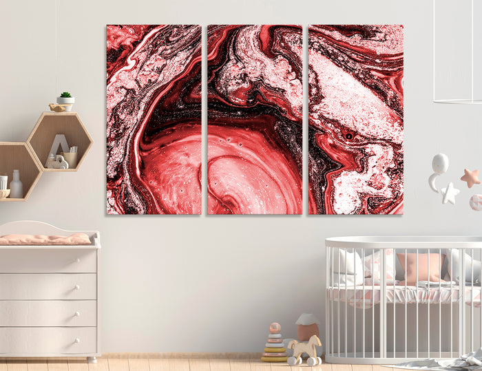 Burgundy Abstract Canvas Print #1272