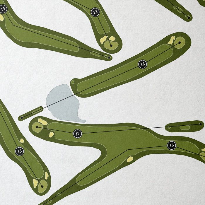 Burning Tree Club | Golf Course Map | Close Up