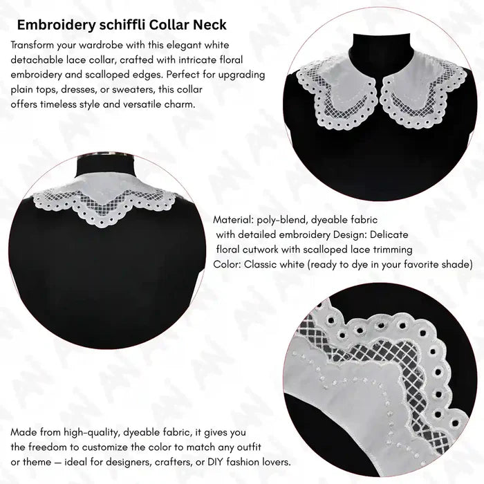 Stylish butterfly motif neck collar applique for women dresses and DIY sewing projects
