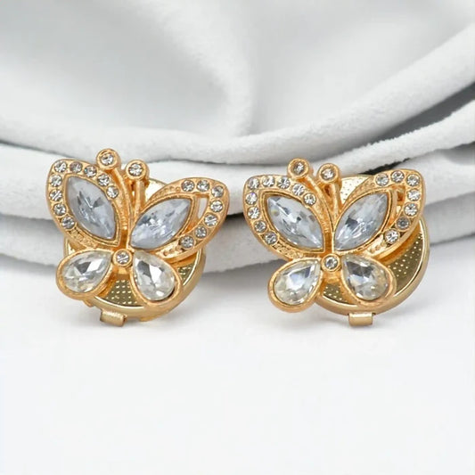 Butterfly Rhine Stone Cover Buttons