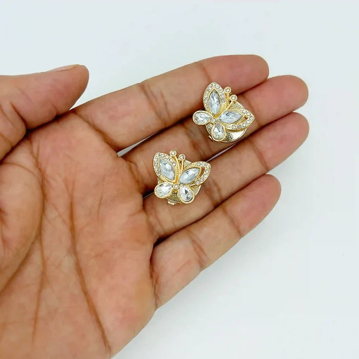 Butterfly Rhine Stone Cover Buttons