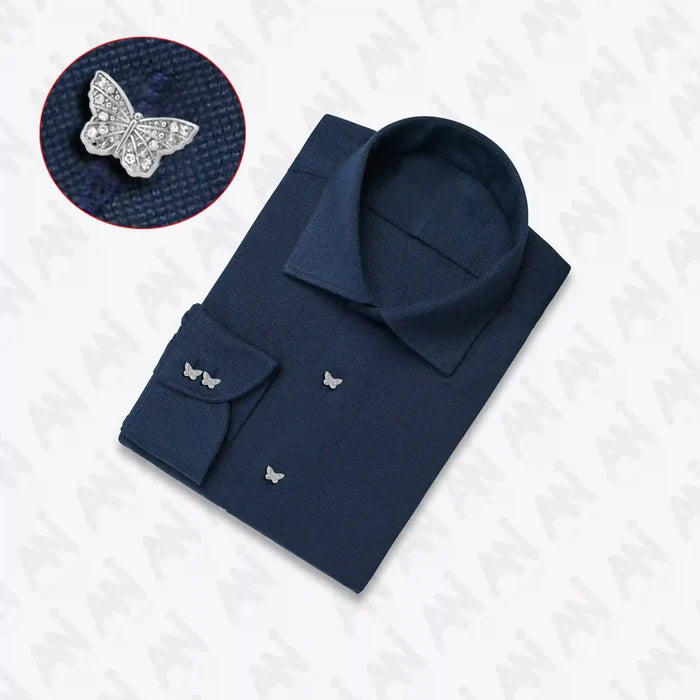 Butterfly shirt metal buttons | 9mm x 13mm (20L)