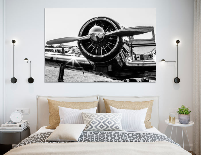 BW Plane Canvas Print #6615