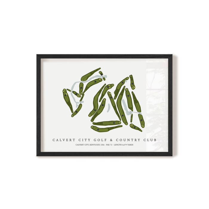 Calvert City Golf & Country Club | Golf Course Map | Black Frame