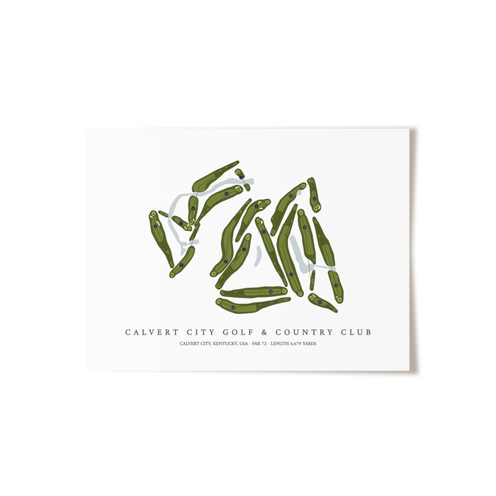 Calvert City Golf & Country Club | Golf Course Map | Unframed