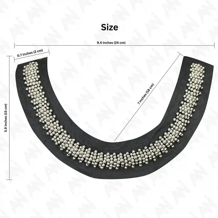 Casual Style Beaded Scoop Neckline