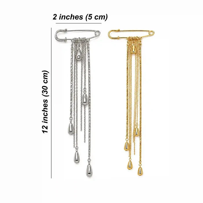 Chain Tassel Brooch Pin