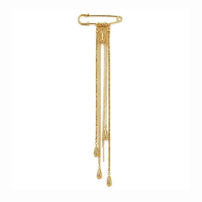 Chain Tassel Brooch Pin