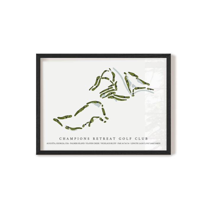 Champions Retreat Golf Club | Golf Course Map | Black Frame