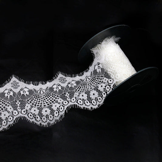 Chantilly Lace -  Eyelash Floral Scalloped Edge Trim