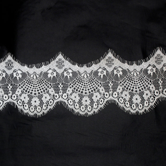 Chantilly Lace -  Eyelash Floral Scalloped Edge Trim