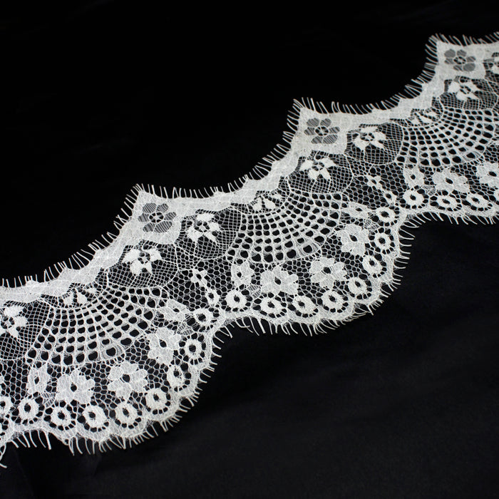 Chantilly Lace -  Eyelash Floral Scalloped Edge Trim