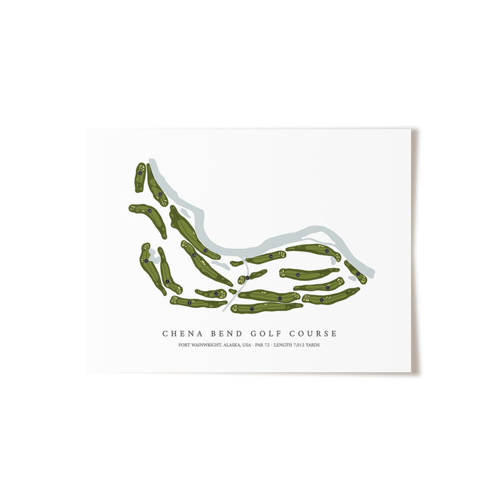 Chena Bend Golf Course | Golf Course Map | Unframed