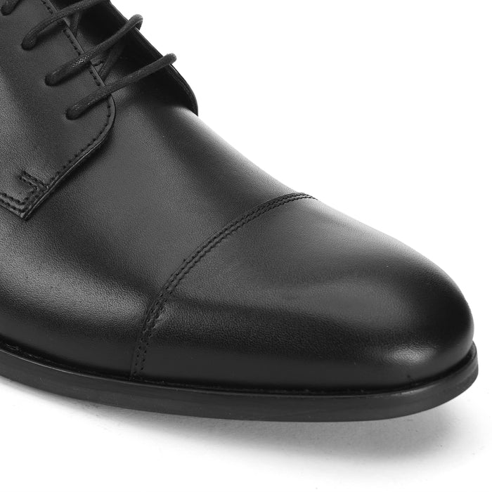 Chester Oxford Black  Plain Derby Shoes (TC-2336BL)