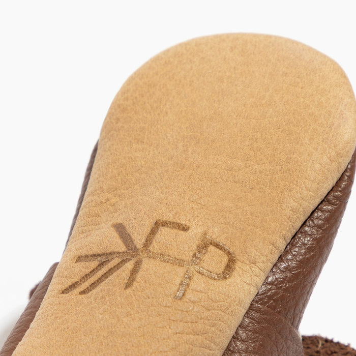 Chestnut Knotted Bow Baby Shoe - Babies in Bloom