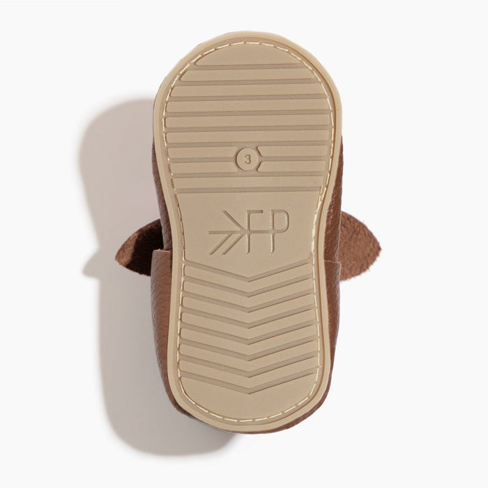 Chestnut Knotted Bow Baby Shoe - Babies in Bloom