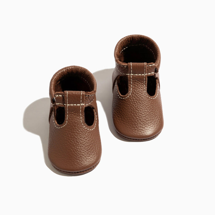 Chestnut T-Bar Baby Shoe - Babies in Bloom