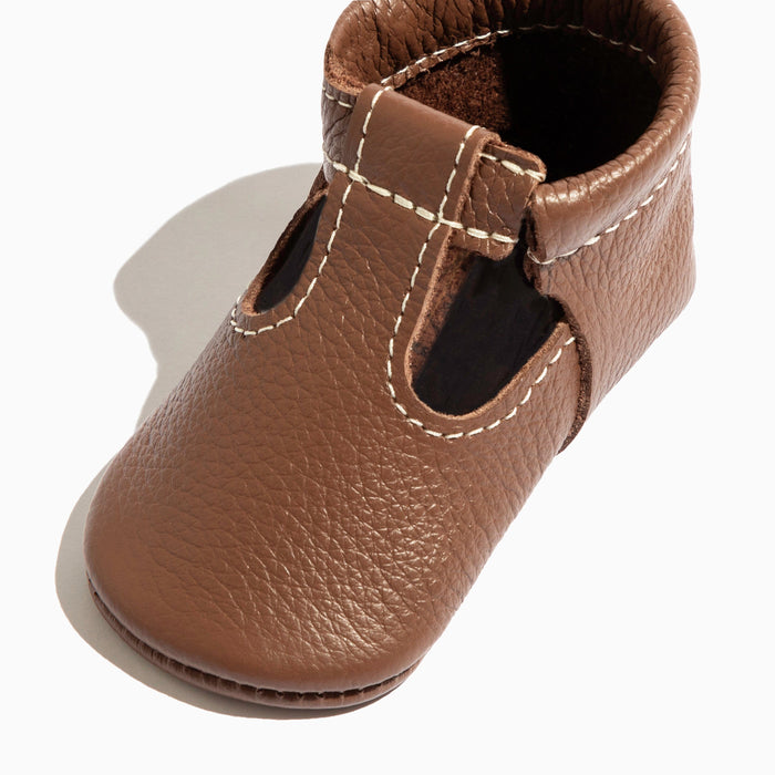 Chestnut T-Bar Baby Shoe - Babies in Bloom