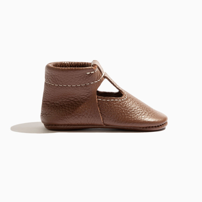 Chestnut T-Bar Baby Shoe - Babies in Bloom