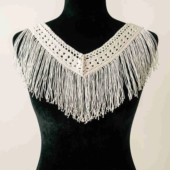 Chevron Fringe Neckline Patch