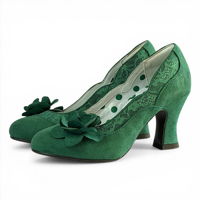 Chrissie and Matching Tirana Emerald Green