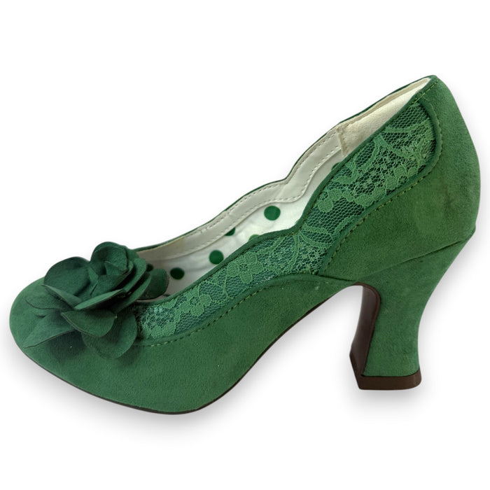 Chrissie and Matching Tirana Emerald Green