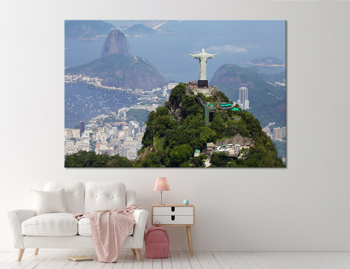 Christ Redeemer and Corcovado Mountain Canvas Print #9117