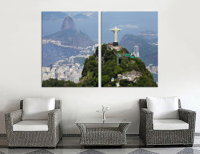 Christ Redeemer and Corcovado Mountain Canvas Print #9117