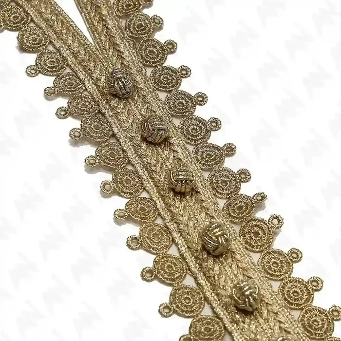 Circular Motif Zari Neckline
