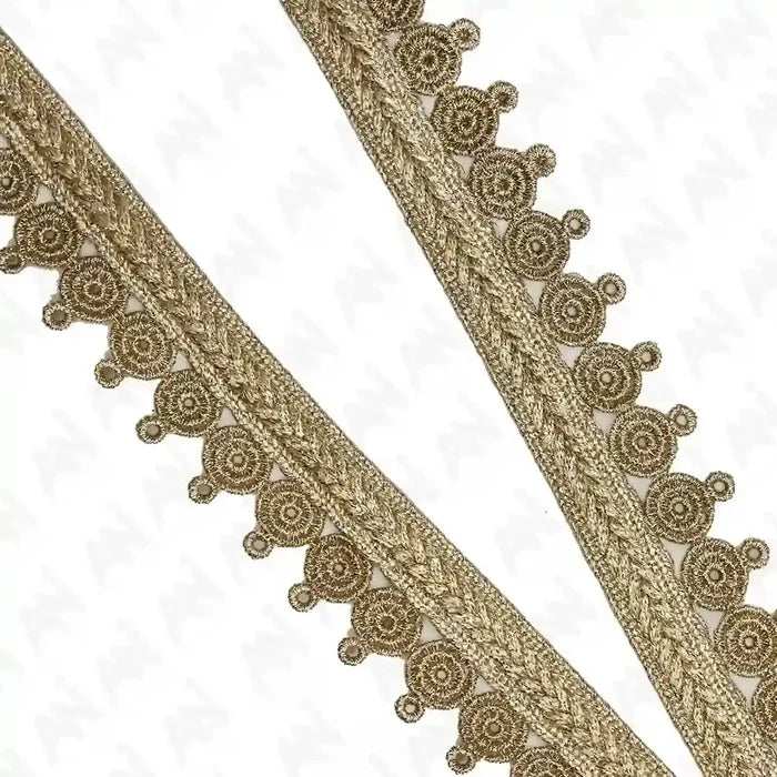 Circular Motif Zari Neckline