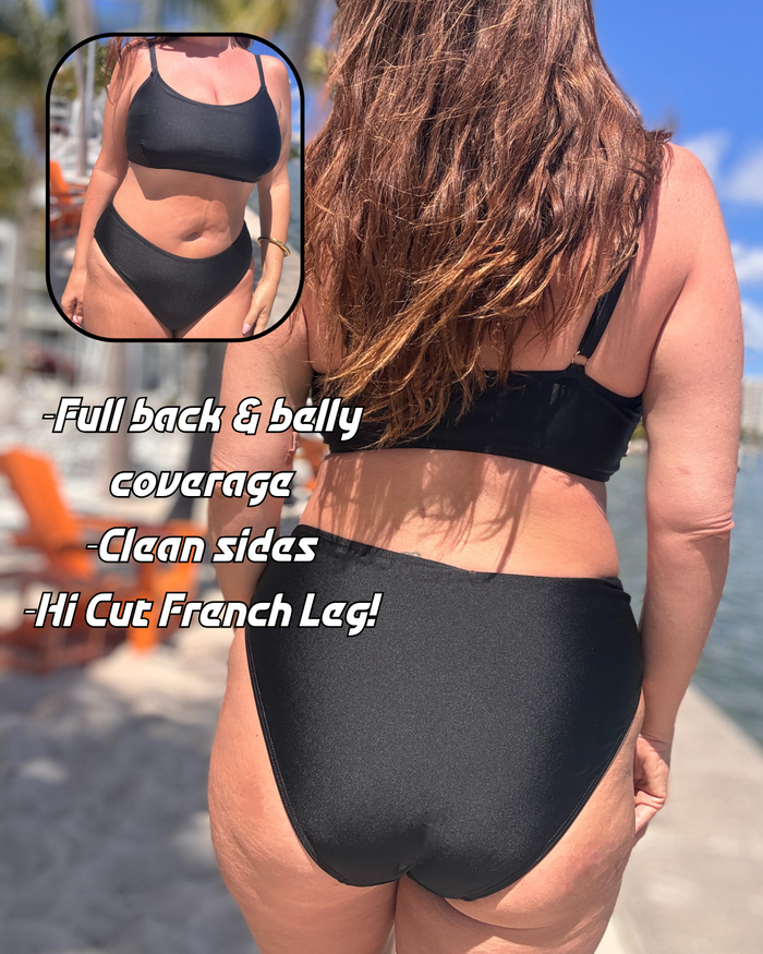 Classic Black French Cut Bikini Bottom
